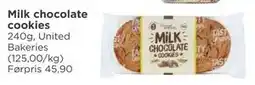 Meny Milk chocolate cookies, NOK 30 tilbud