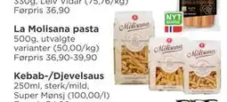 Meny La Molisana pasta, NOK 25 tilbud
