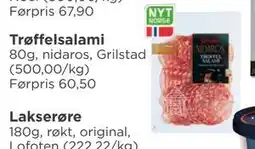 Meny Trøffelsalami, NOK 40 tilbud