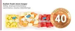 Meny Kuttet frukt store beger, NOK 40 tilbud