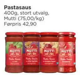 Meny Pastasaus, NOK 30 tilbud