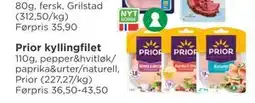Meny Prior kyllingfilet, NOK 25 tilbud