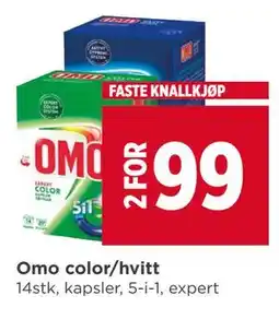 Meny Omo color/hvitt, NOK 99 tilbud