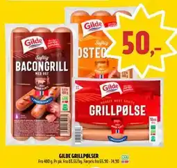 Coop Prix GILDE GRILLPØLSER, NOK 50 tilbud