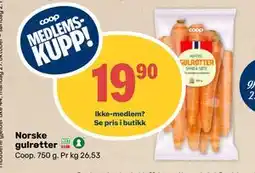 Matkroken Norske gulrøtter, Medlemspris tilbud
