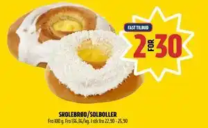 Coop Prix SKOLEBRØD/SOLBOLLER, NOK 30 tilbud