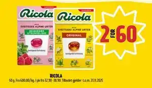 Coop Prix RICOLA, NOK 60 tilbud