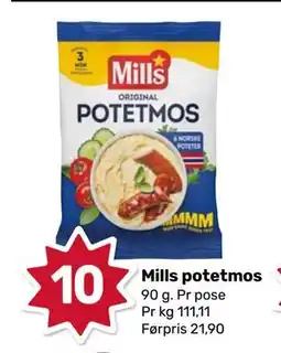 Matkroken Mills potetmos, NOK 10 tilbud