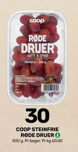 Matkroken COOP STEINFRIE RØDE DRUER, NOK 30 tilbud
