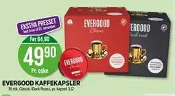 Kiwi EVERGOOD KAFFEKAPSLER, NOK 49.9 tilbud