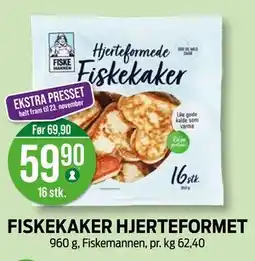 Kiwi FISKEKAKER HJERTEFORMET, NOK 59.9 tilbud