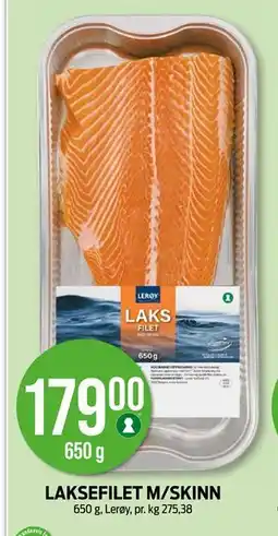 Kiwi LAKSEFILET M/SKINN, NOK 179 tilbud