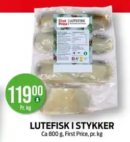 Kiwi LUTEFISK I STYKKER, NOK 119 tilbud