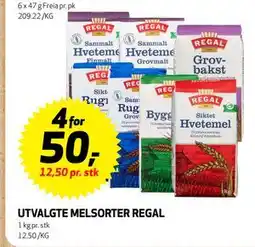 Bunnpris UTVALGTE MELSORTER REGAL, NOK 50 tilbud