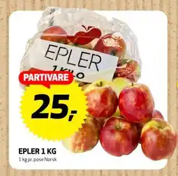 Bunnpris EPLER 1 KG, NOK 25 tilbud