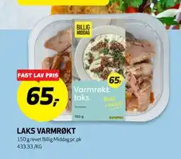 Bunnpris LAKS VARMRØKT, NOK 65 tilbud