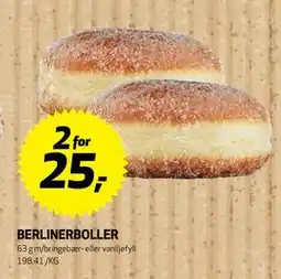 Bunnpris BERLINERBOLLER, NOK 25 tilbud