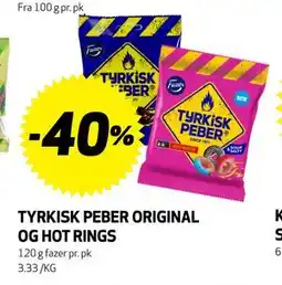 Bunnpris TYRKISK PEBER ORIGINAL OG HOT RINGS tilbud