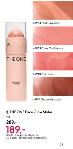 Oriflame THE ONE Face Glow Styler tilbud