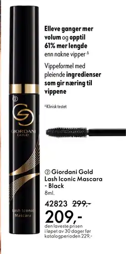 Oriflame Giordani Gold Lash Iconic Mascara - Black tilbud