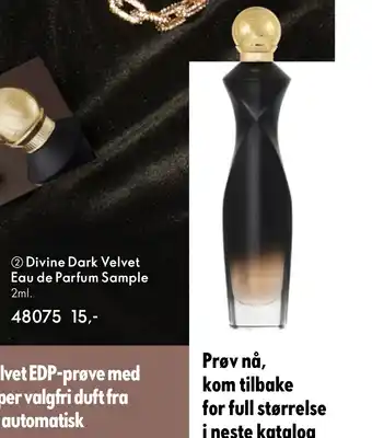 Oriflame Divine Dark Velvet Eau de Parfum Sample tilbud
