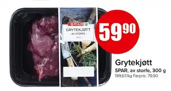 Spar Grytekjøtt tilbud