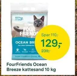 Felleskjøpet FourFriends Ocean Breeze kattesand 10 kg, NOK 129 tilbud