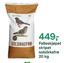 Felleskjøpet Felleskjøpet stripet solsikkefrø 20 kg, NOK 449 tilbud