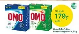 Felleskjøpet Omo Color/Ultra hvitt vaskepulver 4,5 kg, NOK 179 tilbud