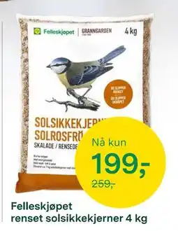 Felleskjøpet Felleskjøpet renset solsikkekjerner 4 kg, NOK 199 tilbud