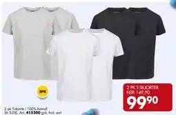 Sparkjøp 2 PK T-SKJORTER, NOK 99.9 tilbud