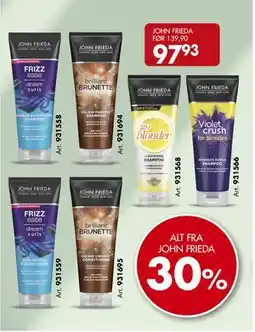 Sparkjøp ALT FRA JOHN FRIEDA 30% tilbud