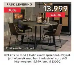 Skeidar Calia rundt spisebord, NOK 19999, Medlemspris tilbud