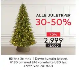 Skeidar Dovre kunstig juletre, NOK 2999 tilbud