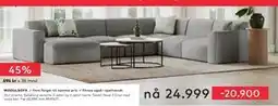 Skeidar Styl U-sofa, NOK 24999 tilbud