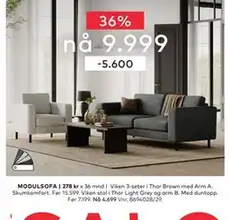 Skeidar Viken 3-seter, NOK 9999 tilbud