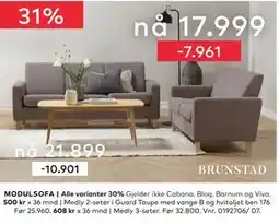 Skeidar Medly 3-seter, NOK 21899 tilbud