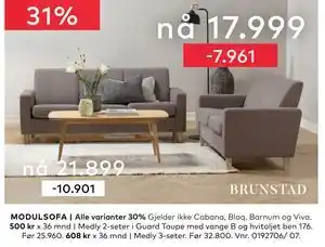 Skeidar Medly 2-seter, NOK 17999 tilbud