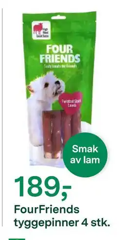 Felleskjøpet FourFriends tyggepinner 4 stk, NOK 189 tilbud