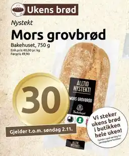 Joker Mors grovbrød, NOK 30 tilbud