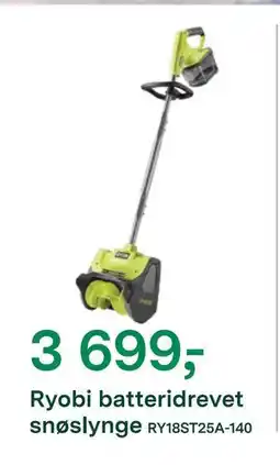 Felleskjøpet Ryobi batteridrevet snøslynge, NOK 3699 tilbud