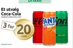 Joker Et utvalg Coca-Cola, NOK 20 tilbud