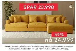 Skeidar Rossi 3-seter, NOK 24999 tilbud