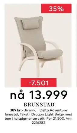 Skeidar Delta Adventure lenestol, NOK 13999 tilbud