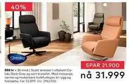 Skeidar Scott lenestol, NOK 31999 tilbud