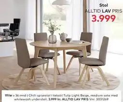 Skeidar Chilli spisestol, NOK 3999 tilbud