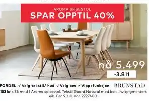 Skeidar Aroma spisestol, NOK 5499 tilbud