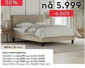 Skeidar OSLO KONTINENTAL tilbud