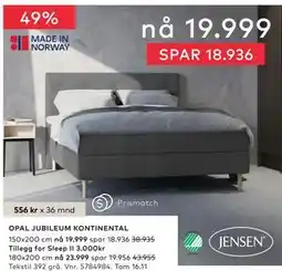 Skeidar OPAL JUBILEUM KONTINENTAL tilbud