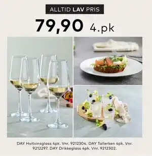 Skeidar DAY Drikkeglass 4pk, NOK 79.9 tilbud